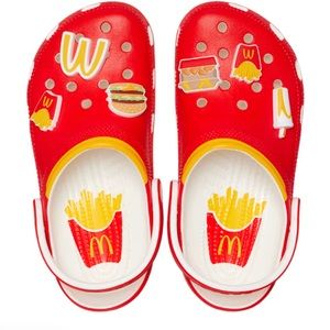 Crocs Classic x McDonalds Low Mens Casual Clogs Red 209858-90H NEW Sz 7/9 M/W